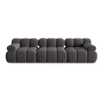 Ciemnoszara aksamitna sofa 282 cm Bellis – Micadoni Home