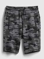 Dark grey boys' patterned tracksuit shorts GAP