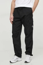 Kalhoty Calvin Klein Jeans pánské, černá barva, ve střihu cargo, J30J325116