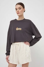 Bavlněné tričko s dlouhým rukávem Billabong černá barva, EBJZT00242