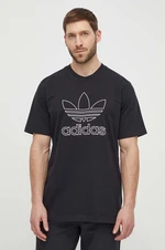 Bavlněné tričko adidas Originals Trefoil Tee černá barva, s potiskem, IU2347