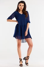 Awama Woman's Dress A514 Navy Blue