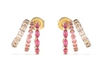 Guess Dámské pozlacené náušnice Crazy Earrings JUBE03307JWYGPKT/U