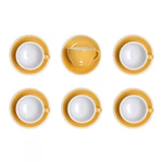 Set von Latte-Tasse mit Untertasse Loveramics „Egg Yellow“, 300 ml, 6 Stk.