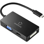 USB-C / HDMI / DVI / VGA adaptér Renkforce RF-4633066, černá