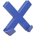 Dahle Mega Magnet Cross XL , blau, 90 x 90 mm, incl. 2 Haken, 76-95550-14820 magnet, (š x v) 90 mm x 90 mm, modrá, 1 ks