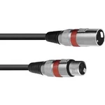 Kabel OMNITRONIC XLR, 1m, černá/červená černá