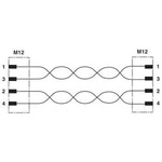 Připojovací kabel pro senzory - aktory Phoenix Contact SAC-4P-M12MSD/ 0,5-931/M12MSD 1569443 0.50 m, 1 ks