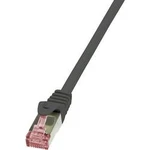 Síťový kabel RJ45 LogiLink CQ2033S, CAT 6, S/FTP, 1.00 m, černá