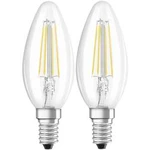 LED žárovka OSRAM 4052899972186 230 V, E14, 4 W = 40 W, teplá bílá, A++ (A++ - E), tvar svíčky, vlákno, 2 ks