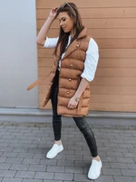 Women's double-breasted vest KESJA chocolate Dstreet z