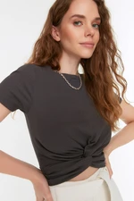 Dámský Crop Top Trendyol Anthracite