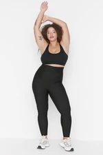 Trendyol Curve Black Knitted High Waist Sport Leggings