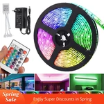 12V LED Light Strip 15M 5050 RGB LED Tape Lights RGB Rope Lights 16 Milions Colors Flexible Changing LED Strip Lights wi