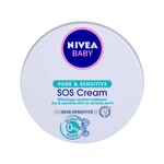 Nivea Baby SOS Cream Pure & Sensitive 150 ml denný pleťový krém pre deti na veľmi suchú pleť; na citlivú a podráždenú pleť; proti začervenanej pleti