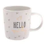 Porcelánový hrnček Dakls Hello, 360 ml