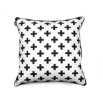 Čierno-biela obliečka na vankúš WeLoveBeds Sharp Black White, 60 x 60 cm