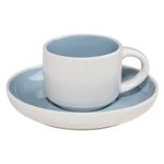 Modro-biely porcelánový hrnček na espresso s tanierikom Maxwell & Williams Tint, 100 ml