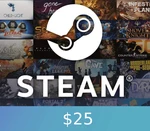 Steam Wallet Card $25 US Activation Code