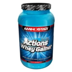 AMINOSTAR Actions whey gainer příchuť jahoda 1000 g