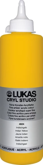 Lukas Cryl Studio Plastic Bottle Akril festék Indian Yellow 500 ml 1 db
