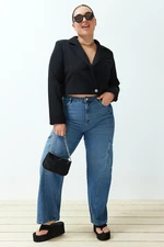 Trendyol Curve Light Blue Wide Cut Jeans