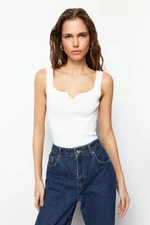 Trendyol Ecru Crop Basic Top Knitwear Blouse