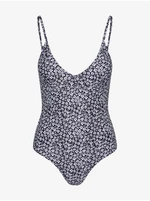 White-black floral one-piece swimwear VERO MODA Doris - Ladies