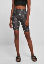 Women's Soft AOP Cycle Shorts blackfloret