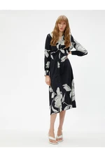 Koton Shirt Dress Floral Midi Length