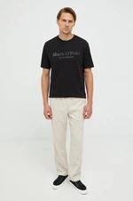 Bavlnené tričko Marc O'Polo čierna farba, s potlačou, B21201251052