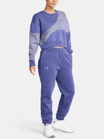 Fialové dámske tepláky Under Armour Essential Fleece Joggers-PPL