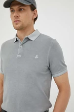 Polo tričko Marc O'Polo pánske, šedá farba, jednofarebné, B21249653190