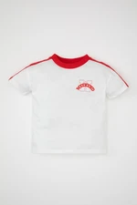 DEFACTO Baby Boy Crew Neck Printed Short Sleeve T-Shirt