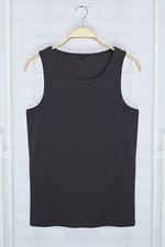Trendyol Anthracite Slim/Slim Fit Ribbed Basic Sleeveless T-Shirt/Athlete