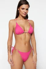 Trendyol Fuchsia Triangle Pearl Dodatek Góra Bikini