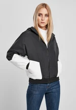 Women's padded two-tone Batwing jacket black/white