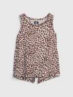 GAP Dětský tílkový top organic leopard - Holky