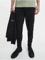 Black Men's Patterned Sweatpants Calvin Klein Jeans - Men's