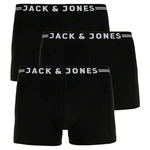 Jack and Jones 3PACK pánské boxerky černé (12171944) M