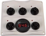 Talamex Switch Panel-Voltmeter 12/24V Antracit 12 / 24 V Włącznik do łodzi