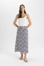 DEFACTO A-line Printed Regular Waist Midi Skirt