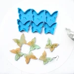 Heart Shape Earring Silicone Mold DIY Butterfly Pendant Epoxy Resin Mold With Hole Jewelry Making Charms Handmade Crafts