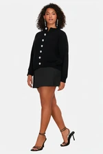 Trendyol Curve Black Knitwear Plus Size Cardigan