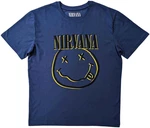 Nirvana Camiseta de manga corta Inverse Smiley Azul 2XL