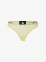 Světle žlutá dámská tanga Calvin Klein Underwear - Dámské