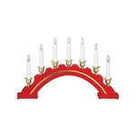 Dekoracja świetlna w czerwono-złotym kolorze ze świątecznym motywem Celine – Markslöjd