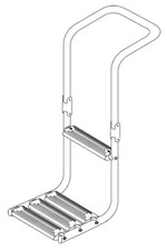 Nuova Rade Immersed Platform Ladder - Inox