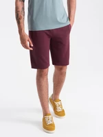 Ombre BASIC men's cotton sweat shorts - maroon