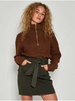 Khaki Skirt with Tie Noisy May Asta - Women